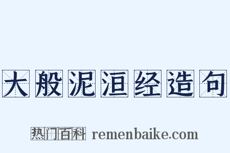 大般泥洹经造句是什么意思的图片